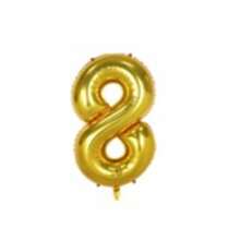 Globos decorativos, globos de cumpleaños, globos de números, globo metálico - Dorado - Ver 11