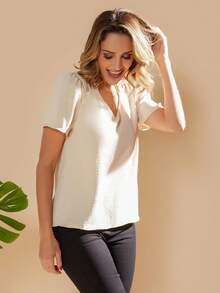 Women Tops - Khaki - View 2