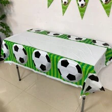 1 pieza/Bolso Mantel desechable con impresión de fútbol - Verde - Ver 2