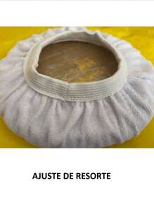 2 borlas de 6 pulgadas para pulidora de 6 pulgadas borla para pulir y borla para encerar ajuste con resorte - Blanco - Ver 5