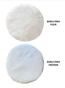 2 borlas de 6 pulgadas para pulidora de 6 pulgadas borla para pulir y borla para encerar ajuste con resorte - Blanco - Ver 2