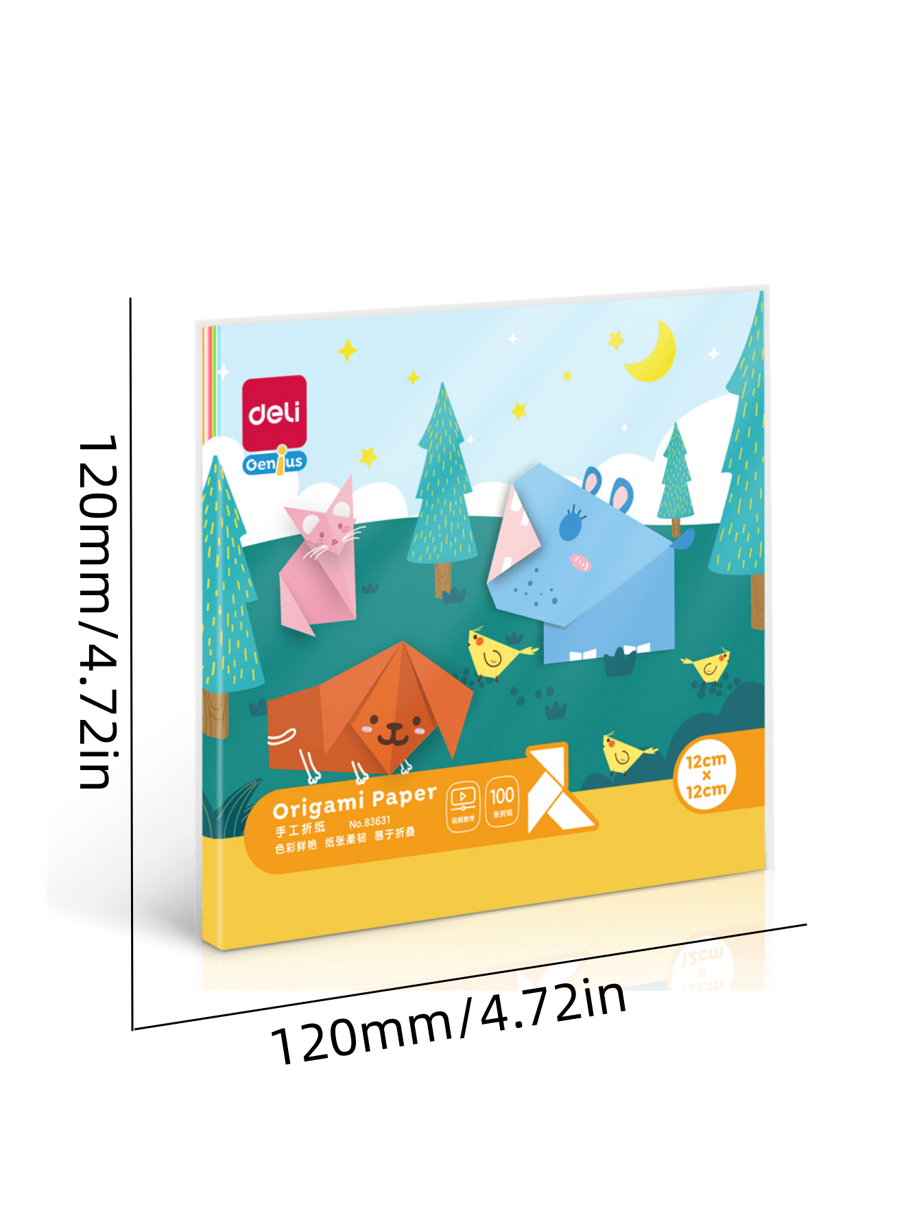 deli-craft-paper-100sheets-colorful-10-colors-for-crafts-easy-fold