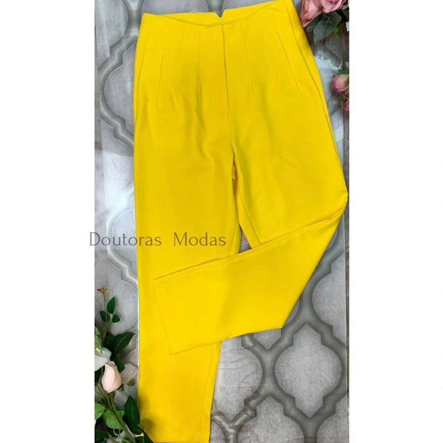 Women Pants - Màu vàng - Xem 1