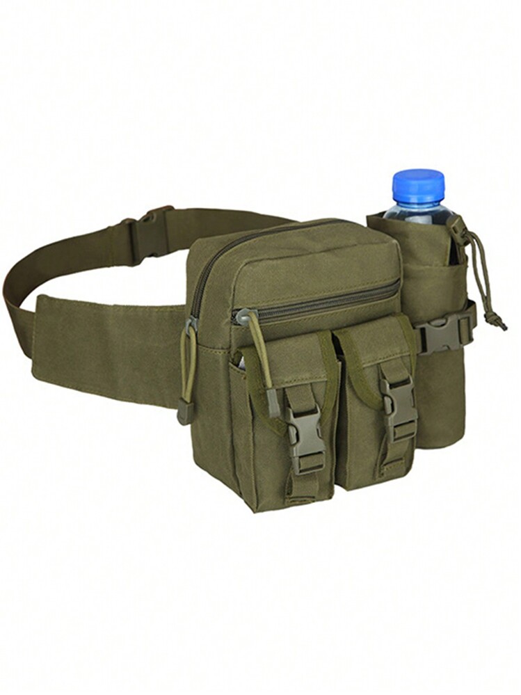 Men Waist Fanny Pack Bags Camping Fishing Travel Water Bottle Outdoor Sports Climb Male Bum Hip Belt Bag Gifts Men Bag Travel Bag Sling Bag Winter Bum Bag Shoulder Bag Rider Bag Merry Student Large Capacity Multi-Functional Vacation Chest Bag Side Bags Hip Bag Travel Essentials Holiday Essentials Bag For Men Summer School Spring School Supplies - Army Green - View 3