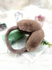 冬季可摺疊絨毛耳罩 - 棕色 - 查看 7