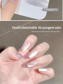 annies 10Ml/1Pc Ceramic White Cat Eye Reflective Magnetic Gel Nail Polish For Professional Salon Reflective Flash Magnetic Gel Nail Varnish Semi-Permanent Phototherapy Glue Nail Salon