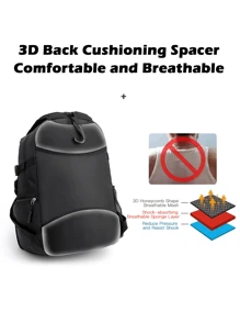 1 套 35L 大容量背包，配铝合金泵和 2 个泵针，可容纳 15.6 英寸笔记本电脑包，防水耐磨黑色运动训练器材包，带网眼口袋和独立鞋隔层的健身包，适用于男女户外骑行游泳旅行，可容纳头盔足球排球橄榄球篮球背包 - 黑色 - 查看 5