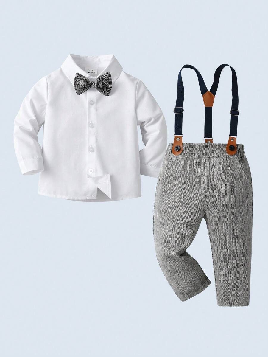 2pcs/Set Young Boys' Gentleman Suit - Multicolor - View 1