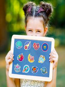 50入組/袋太空星球pp貼紙套裝,包括彗星,太空人和宇宙飛船設計,適用於裝飾海報,筆記本,行李箱,以及兒童diy項目 - 彩色 - 查看 8