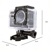 Camara Digital de Deporte Sumergible en Agua con Accesorios para Casco - Negro - Ver 3