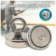 Imanes Neodimio Fuertes Potentes Redondos Cilíndricos, 75 Kg - Plateado - Ver 6