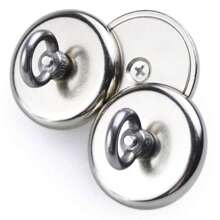 Imanes Neodimio Fuertes Potentes Redondos Cilíndricos, 75 Kg - Plateado - Ver 3