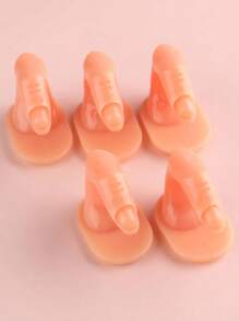 1个假指甲美甲练习工具，适用于天然指甲，可用于练习亚克力凝胶美甲，也可作为手部美甲训练展示装饰。 - 粉色 - 查看 3