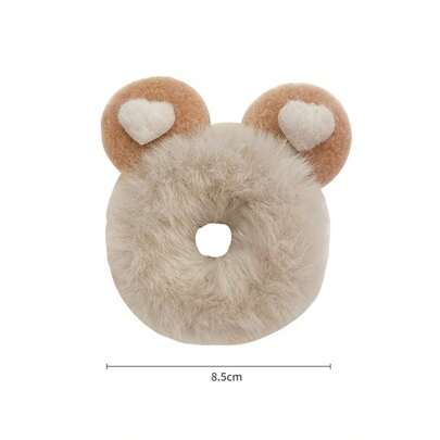 1pc Random Color Children Hair Scrunchie Kitty Ear Design Hair Ties, Soft Elastic Hair Tie For Girls