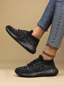 柔軟、時尚且舒適的襪子鞋 - 黑色 - 查看 5