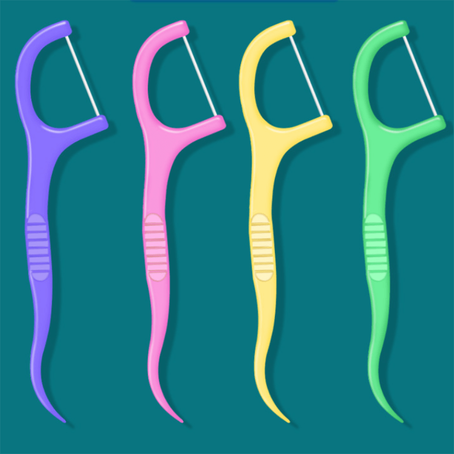 30pcs Fruitflavored Dental Floss Picks, Individually Wrapped & High