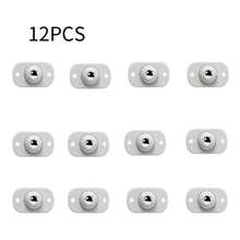 3組12入超耐用不銹鋼家具用360度旋轉輪,配有自粘背膠,適用於櫥櫃、垃圾桶、床頭櫃等家具 - 米色 - 查看 2