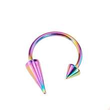 4 件 U 型鼻环 - 经典、时尚、新潮、不锈钢马蹄形鼻环、鼻中隔环、唇环、软骨耳环、肚脐环、乳头环 - 黑色不锈钢，适合女性和男性的日常佩戴