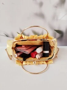 Fashionable Ladies' Gold Clutch Purse For Evening Party - Gold - View 4