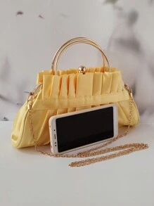 Fashionable Ladies' Gold Clutch Purse For Evening Party - Gold - View 2