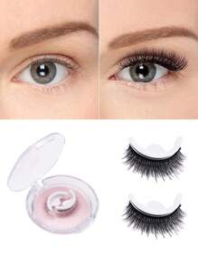 Hairstreaq 可重複使用自粘睫毛,自粘睫毛,新型快速接睫毛,自然外觀假睫毛,不需要膠水自粘睫毛 - 黑色 - 查看 1