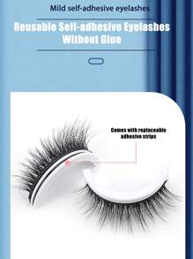 Hairstreaq 可重複使用自粘睫毛,自粘睫毛,新型快速接睫毛,自然外觀假睫毛,不需要膠水自粘睫毛 - 黑色 - 查看 4