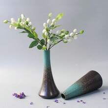 vintage flower vase - Army Green - View 4