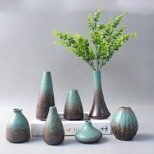 vintage flower vase - Army Green - View 2