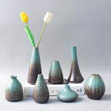 vintage flower vase - Army Green - View 3