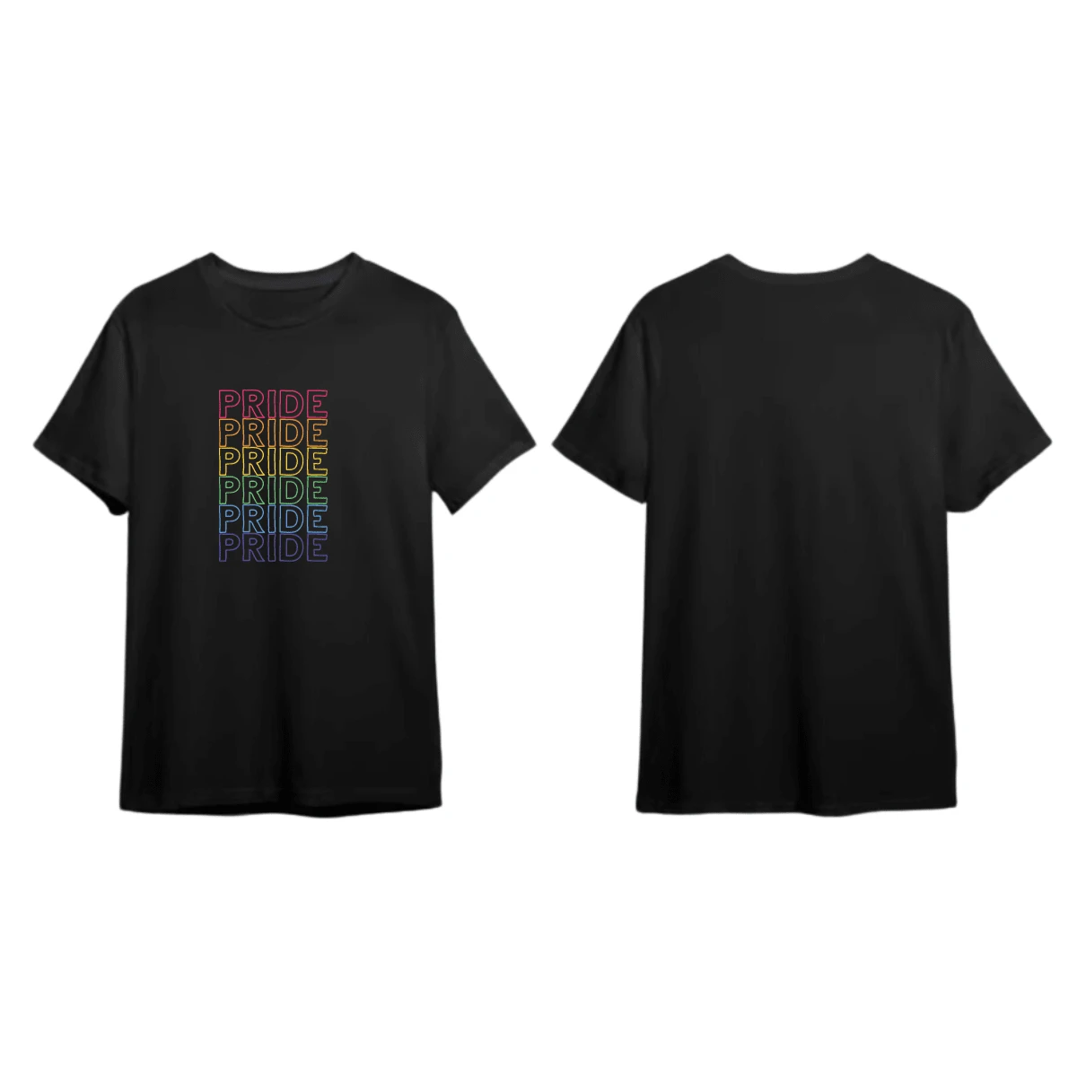 Men T-Shirts - 黑色 - 查看 1
