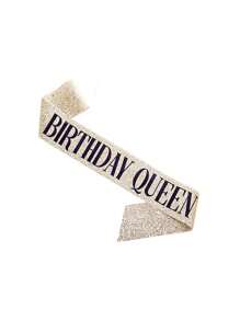 Gold Birthday Queen Sash,Christmas