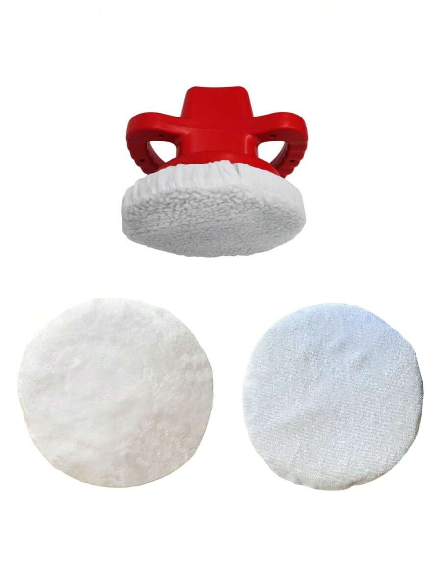 2 borlas de 10 pulgadas para pulidora de 10 pulgadas borla para pulir y borla para encerar ajuste con resorte - Blanco - Ver 1