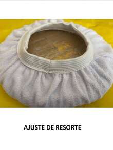 2 borlas de 10 pulgadas para pulidora de 10 pulgadas borla para pulir y borla para encerar ajuste con resorte - Blanco - Ver 5