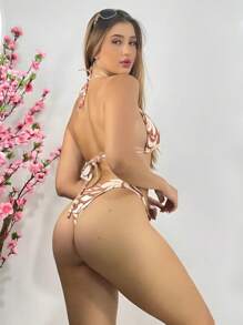 Women Bikini Sets - Óxido marrón - Ver 2