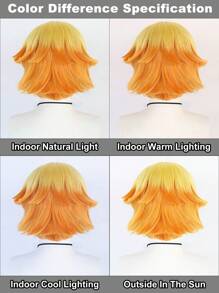 1入組漸層人造假髮帶劉海和1入組假髮帽 - 彩色 - 查看 8