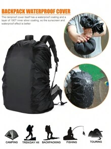 45l輕質尼龍防水背包雨罩雨衣,適用於露營,徒步旅行,戶外攜帶套,適用於旅行,戶外和筆記本電腦背包