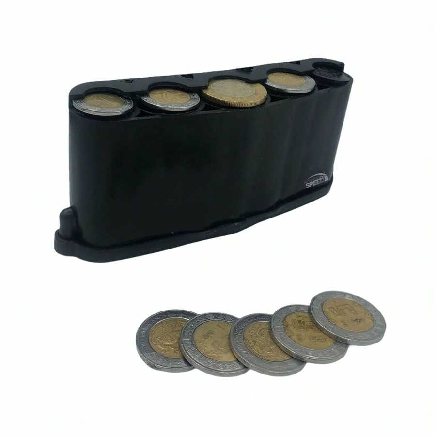 Plastic Spring Marimba Coin Holder-Various Colors Bsp - Black - View 1