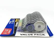 6入組黑色組合高容量修正帶,簡單可愛的半透明修正帶適用於多種情境,適用於學生 - 黑色 - 查看 4