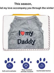 1pc Pet Dog Summer Thin Teddy Bichon Cat Outfit Couple's T-shirt Vest For Small & Medium Puppies - Hot Pink - View 4