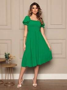 Women Dresses - 綠色 - 查看 1