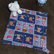 MeF Mae e Filho Baby Swaddling Blankets - Teal Blue - View 1