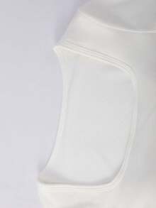 女款長袖合身 T 卹,方領羅紋腰帶,墊胸,適合疊穿