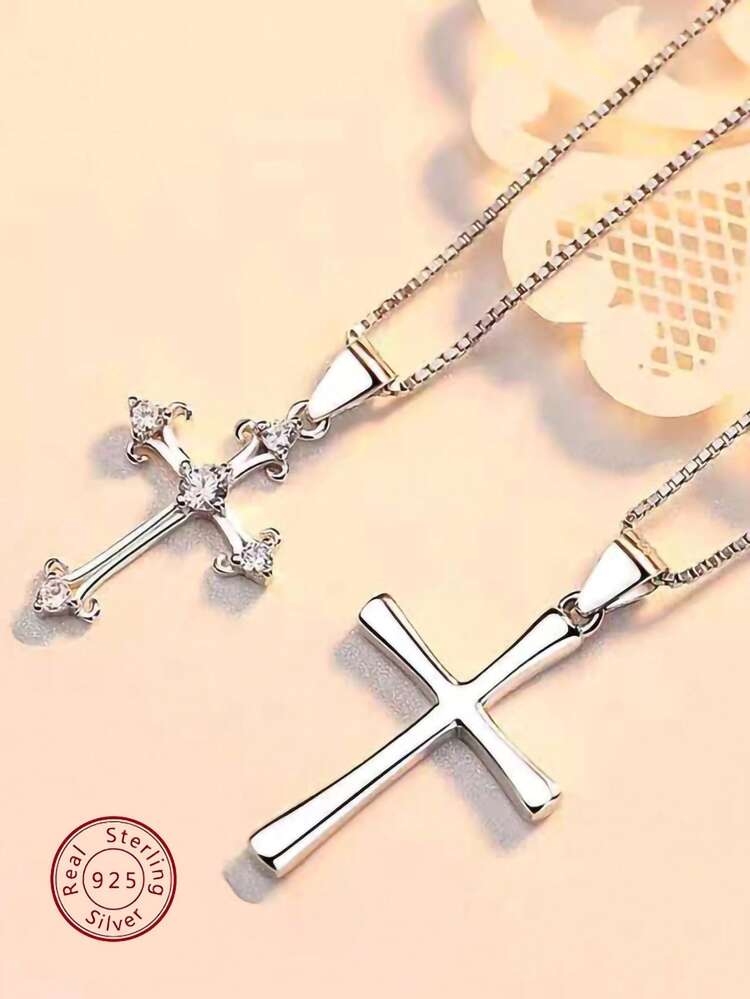 S925純銀吊墜項鍊,韓國風格,簡約時尚的鎖骨鍊,男士禮服 - 純銀男手鍊 - 查看 9