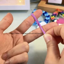 100入組DIY情侶編織手環彩虹小橡皮筋閨蜜彩色髮箍皮革小禮品適用於女性頭飾