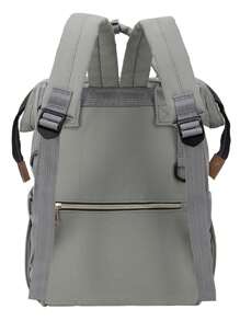 1pc Solid Color Decorative Nylon Baby Bottle Holder With Zipper, Large Capacity And Portable, Suitable For Moms' Daily Use - Green - View 4