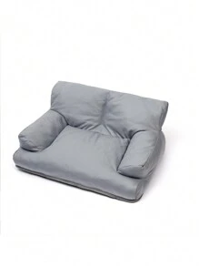 1入組多色沙發形加厚保暖寵物床四季適合中小型寵物，複合佈料製成 - 灰色 - 查看 4