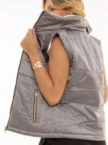 Women Coats - 灰色 - 查看 3