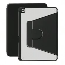 1 transparante, 360° draaibare beschermhoes van zwart acryl met penhouder, slaap-/waakfunctie, 3-voudige standaard en valbeveiliging. Compatibel met iPad Mini 6/Mini 7/9.7/10.2/10.5/Air 4/Air 5/10th/10.9/Pro 11"/Air 11(M2)/Air 13(M2)/Pro 11(M4)/Pro 13(M4) 2024 12.9"/iPad Air 13(M3 2025)/iPad Air 11-inch (M3) 2025/iPad (A16) 11 inch 11e generatie 2025