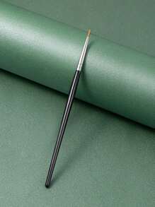 1pc Black T22 Eyeliner & Tear Duct Brush, No-Traces Concealer Makeup Brush,Eyebrow Brush,Eyeshadow Brush,Spoolie,Spoolie Brush - Black - View 2