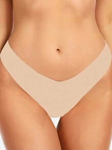 Apricot Color Seamless Sexy Thong